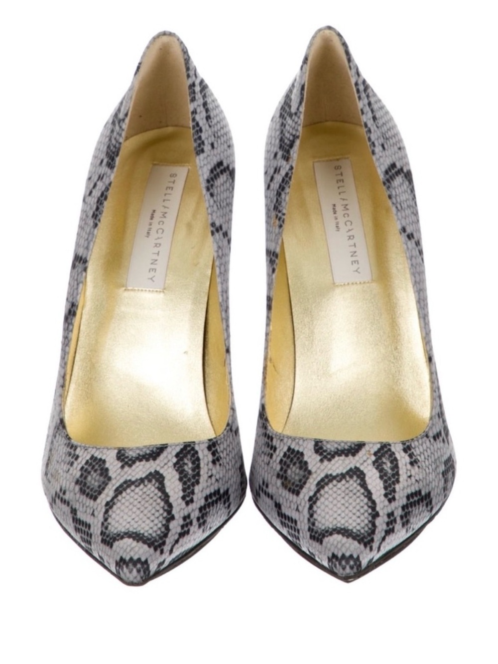 Stella McCartney Python Snake Print Pointed Toe Stiletto Pumps Heels